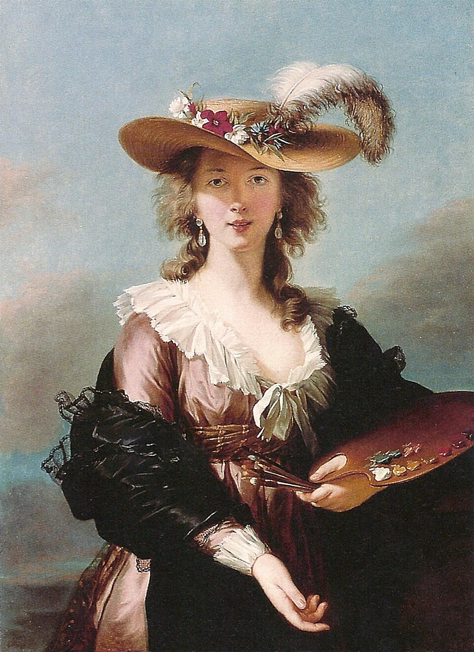 Self Portrait in a Straw Hat by Élisabeth Louise Vigée Le Brun