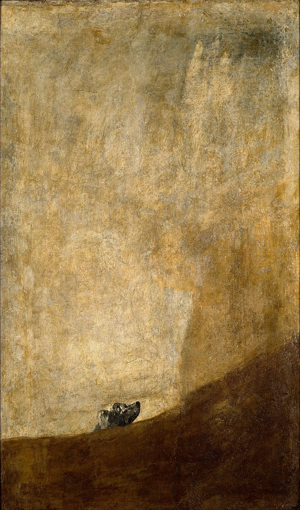 Perro semihundido by Francisco de Goya